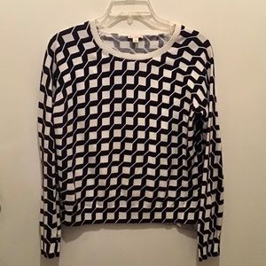 Gap, Small, pullover cotton navy/white design top